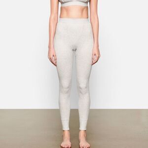 SKIMS COTTON RIB LEGGING LIGHT HEATHER GREY XS NWT IN PKG